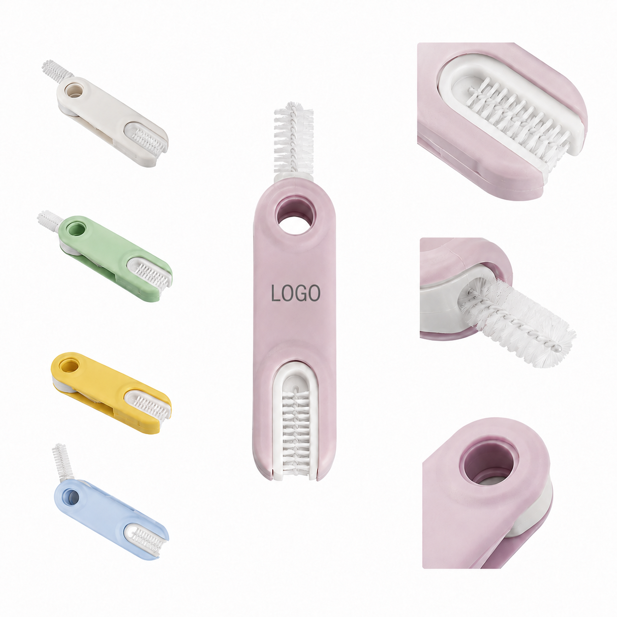 Compact 3-in-1 Drinkware Detailing Brush and Lid Cleaner