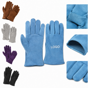 Durable Suede Cowhide Protective Work Gloves