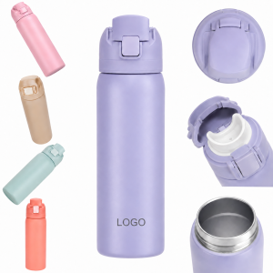 27 oz. Stainless Steel Athletic Hydration Bottle with Secure Push-Button Lid